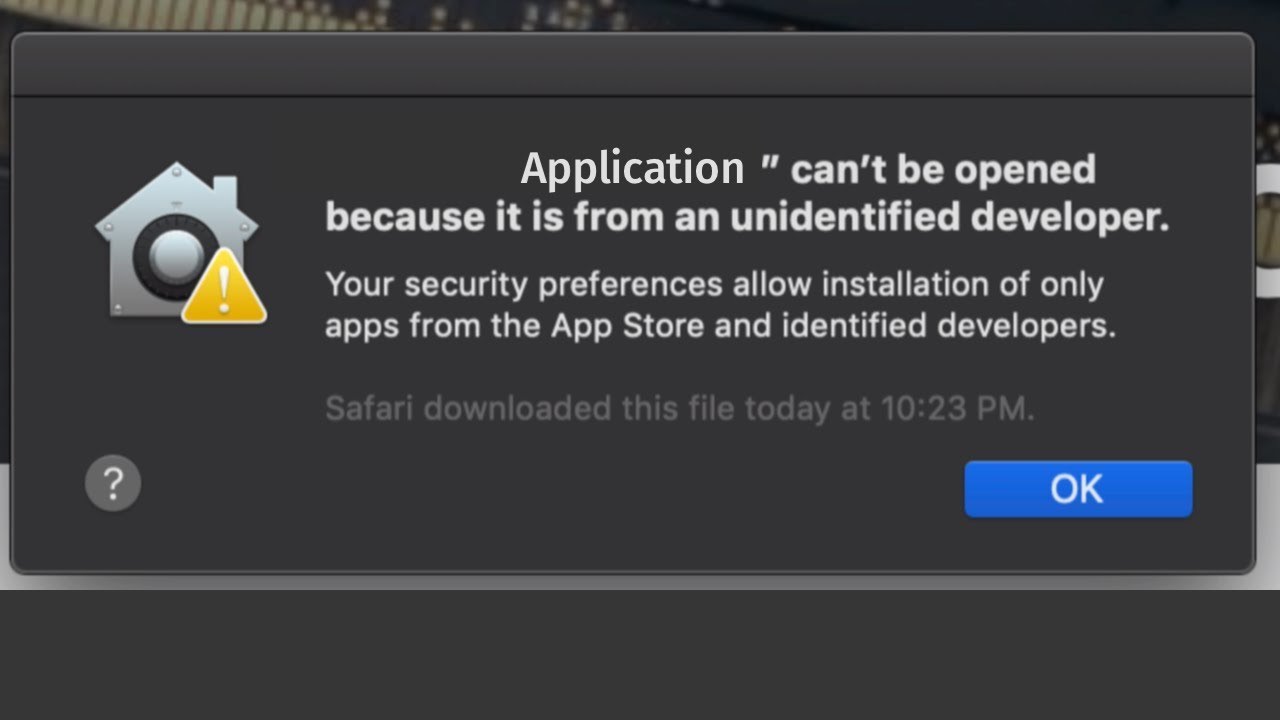 Mac App Cant Be Opened